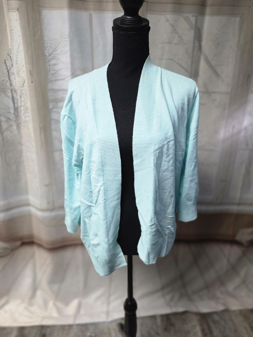 Kohl's Mint Blue Open-Front Women's Cardigan
